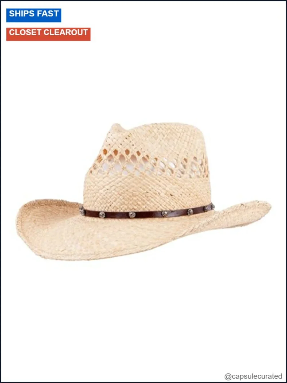 Straw Cowboy Hat Western Cowgirl Rancher Hat Shapable Brim for Men Women